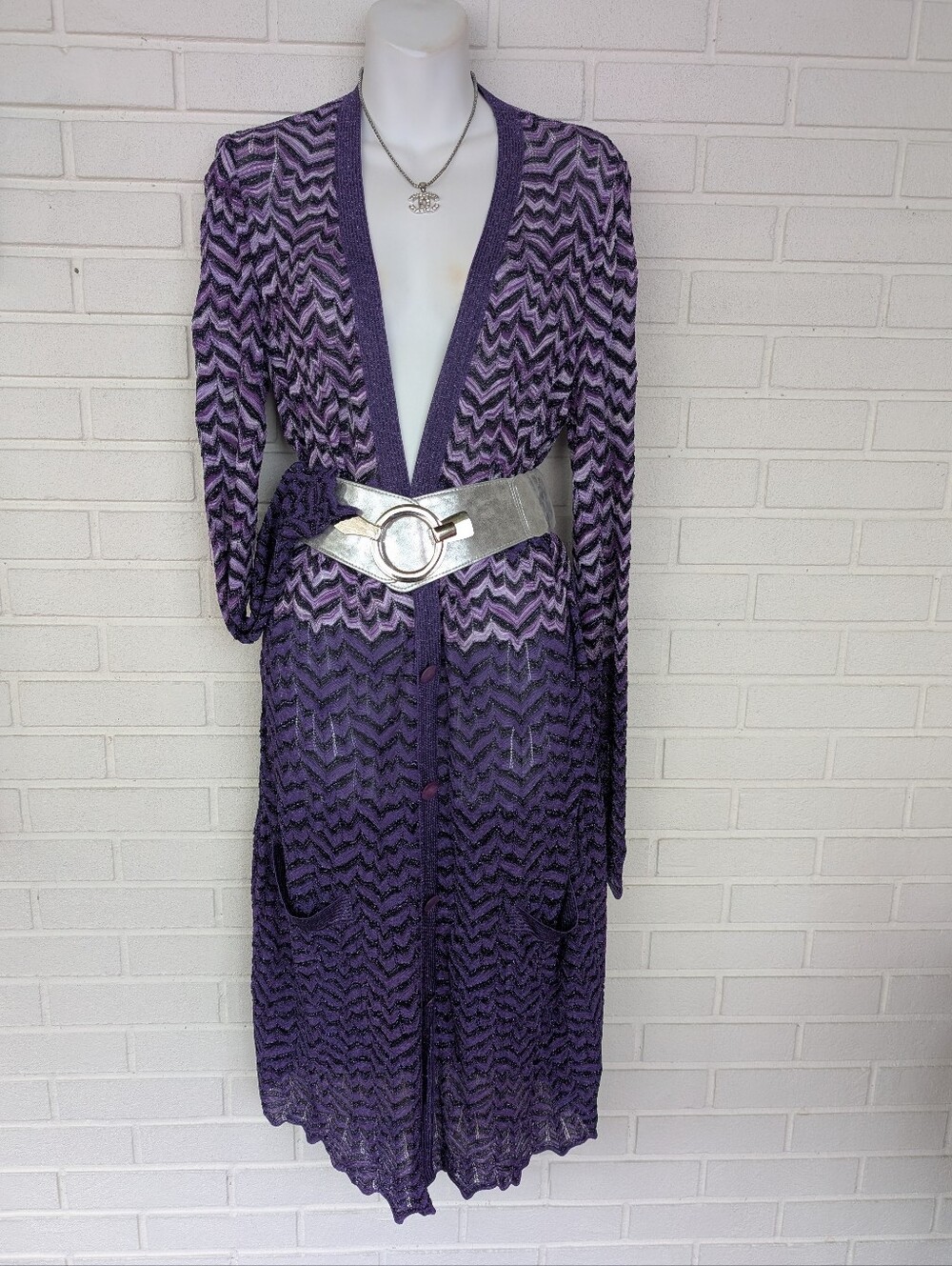 Authentic 80s Missoni Orange Label Main Line Longline Open  Duster